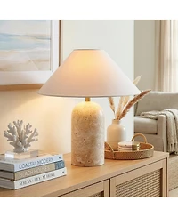 Brightech Sansa Stone Led Table Lamp with Dimmer (13")