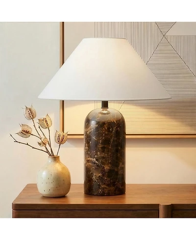 Brightech Sansa Stone Led Table Lamp with Dimmer (13")