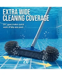 Best Choice Products Heavy-Duty Pool Brush Head with Reinforced Aluminum Bracket - Wall and Floor Cleaner (Head Only)