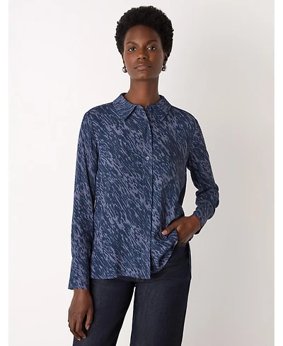 Whistles Women's Abstract Marks Collared Shirt