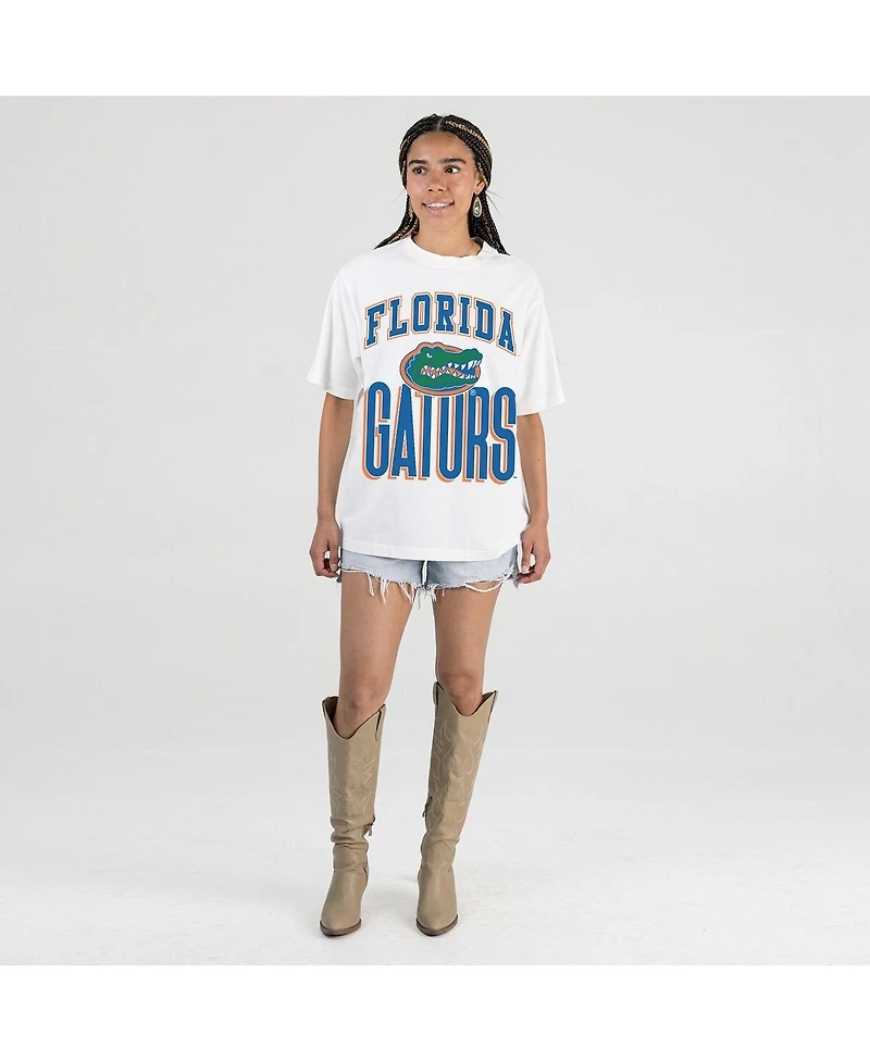 Gameday Couture Women's Cream Florida Gators Oversized Fierce Focus T-Shirt