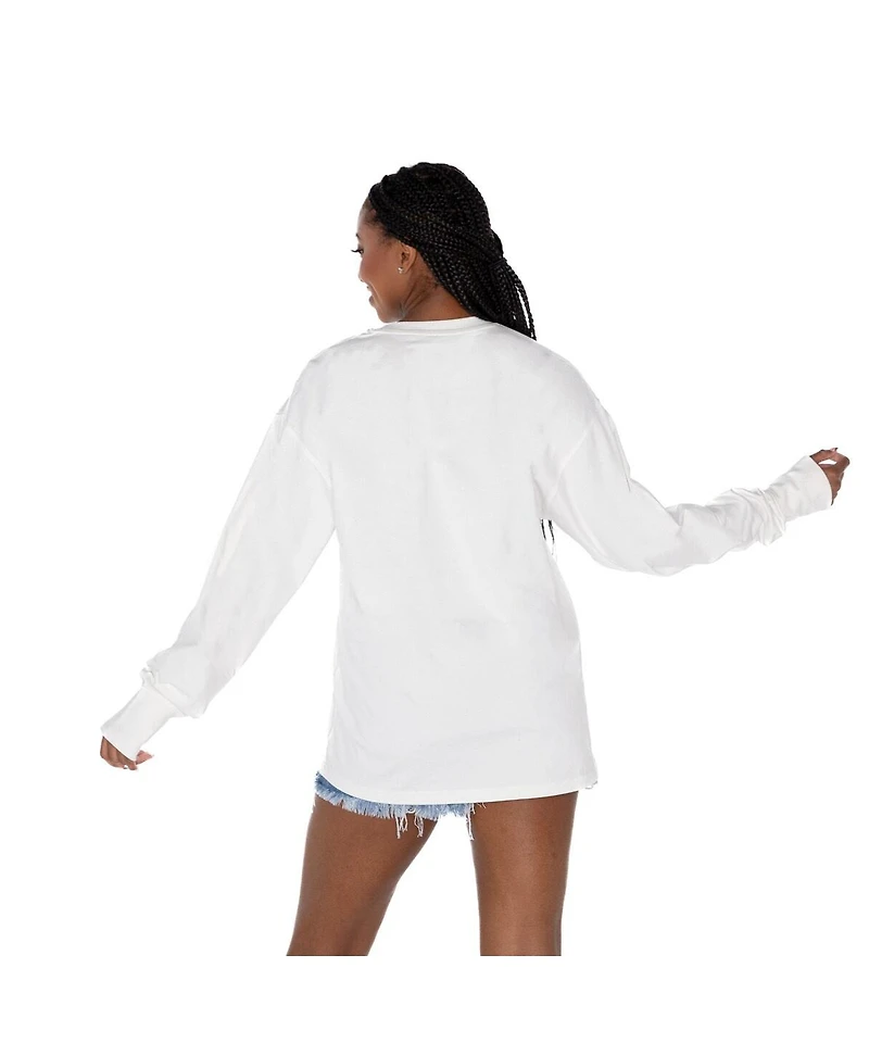 Gameday Couture Women's White Florida Gators Oversized Swift Strike Long Sleeve T-Shirt