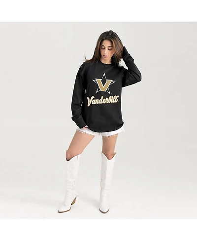Gameday Couture Women's Black Vanderbilt Commodores Oversized Honor Roll Long Sleeve T-Shirt