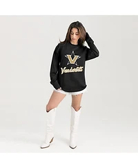 Gameday Couture Women's Black Vanderbilt Commodores Oversized Honor Roll Long Sleeve T-Shirt