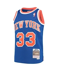 Mitchell & Ness Big Boys and Girls Patrick Ewing Blue New York Knicks Hardwood Classics Swingman Throwback Jersey