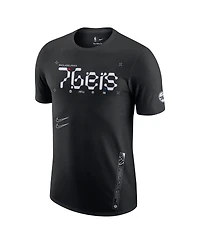 Nike Men's Black Philadelphia 76ers Courtside Air Traffic Control Max90 T-Shirt