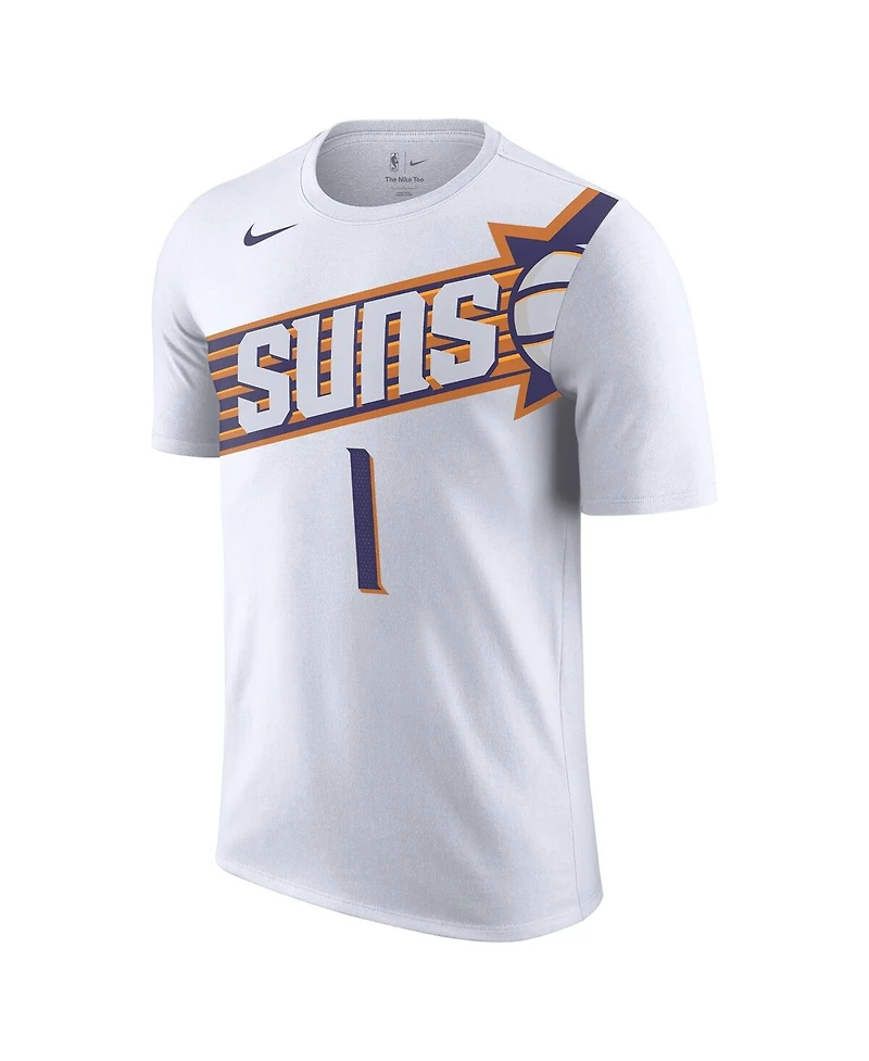 Nike Men's Devin Booker White Phoenix Suns 2023/24 Association Name & Number T-Shirt