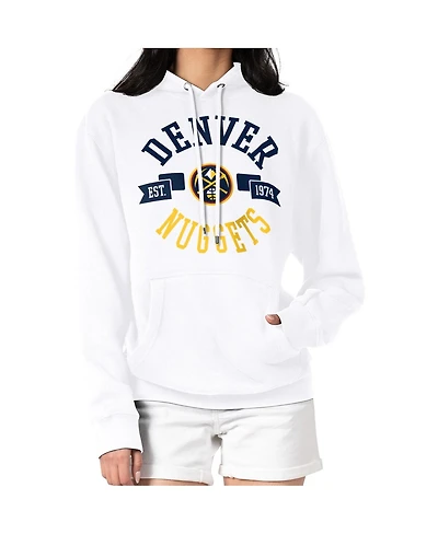 G-iii 4Her by Carl Banks Women's White Denver Nuggets City Pullover Hoodie