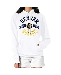 G-iii 4Her by Carl Banks Women's White Denver Nuggets City Pullover Hoodie