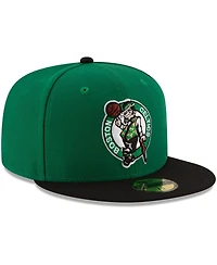 New Era Men's Green/Black Boston Celtics Team Color 2Tone 59FIFTY Fitted Hat