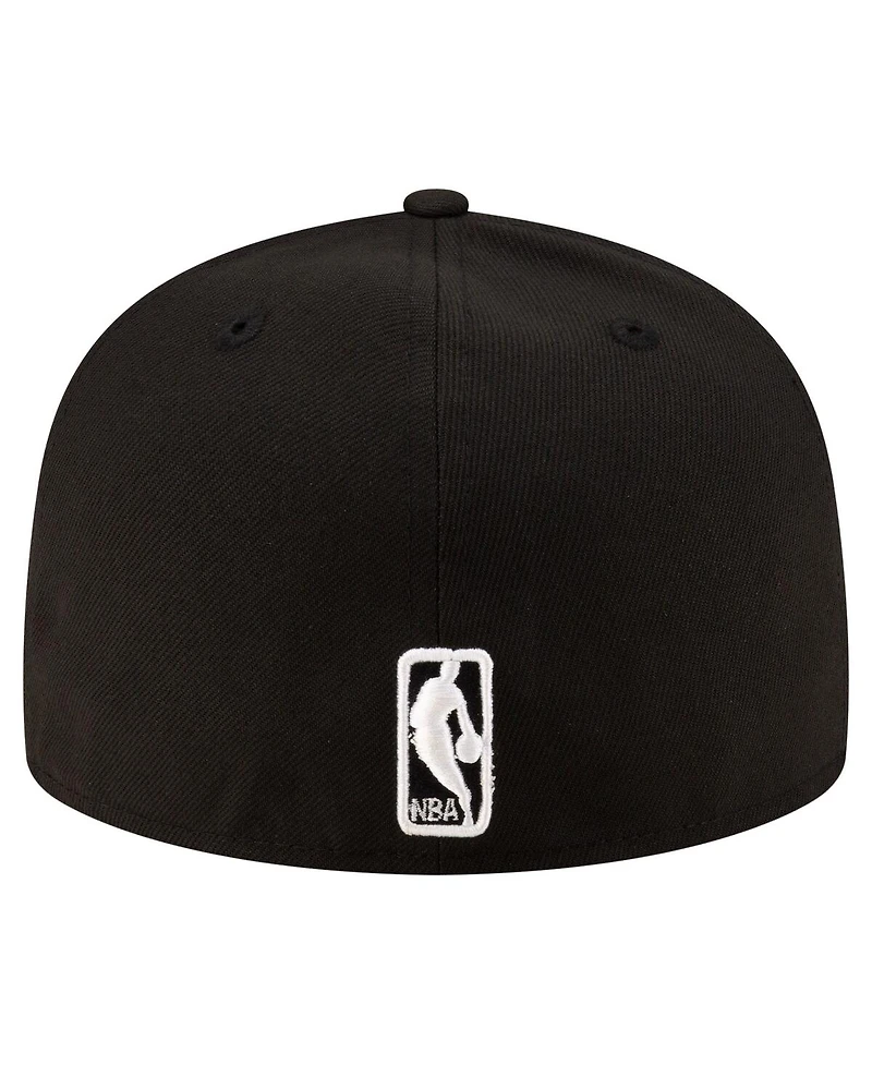 New Era Men's Black Boston Celtics White Logo 59FIFTY Fitted Hat