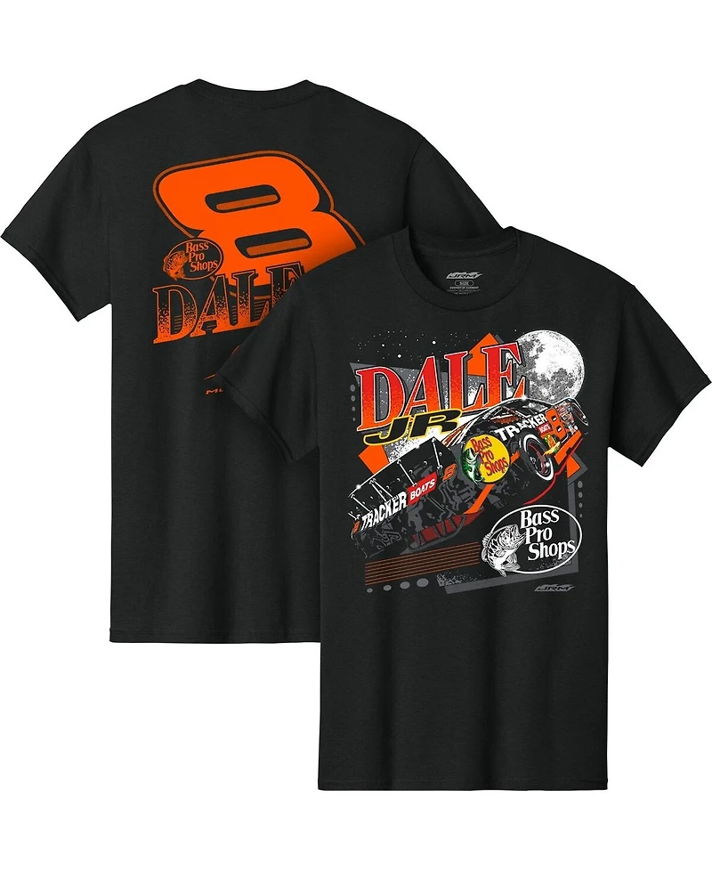 Jr Motorsports Official Team Apparel Men's Black Dale Earnhardt Jr. Bass Pro Shops 8 T-Shirt