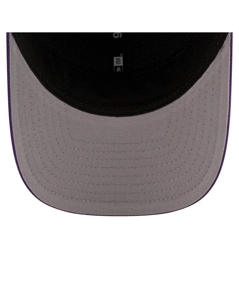 New Era Men's Purple Los Angeles Lakers 9FORTY Stock M-Crown Adjustable Hat