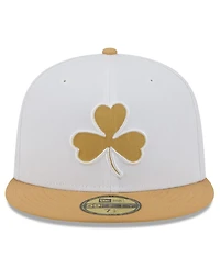 New Era Men's White/Gold Boston Celtics 2025/26 City Edition 59FIFTY Fitted Hat