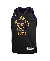 Nike Big Boys and Girls LeBron James Black Los Angeles Lakers 2025/26 City Edition Swingman Jersey