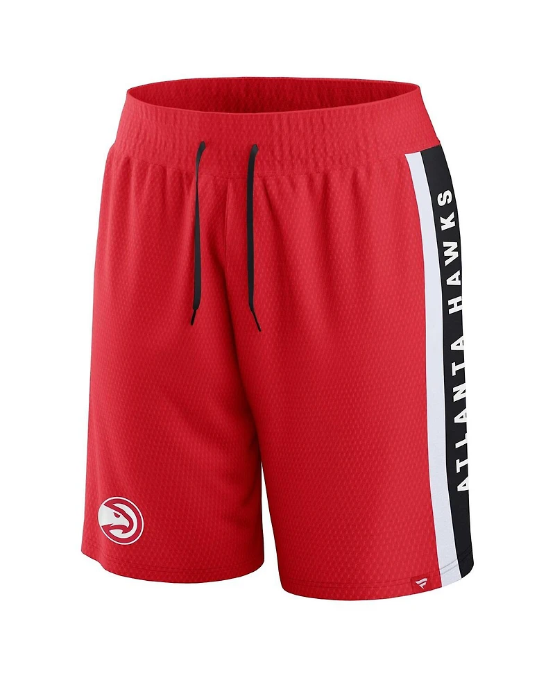 Fanatics Men's Red Atlanta Hawks Referee Iconic Mesh Shorts
