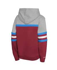 Mitchell & Ness Big Boys and Girls Red/Grey Philadelphia Phillies Cooperstown Head Coach Pullover Hoodie