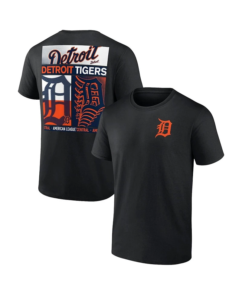 Fanatics Men's Profile Black Detroit Tigers Big & Tall Two-Sided Graphic T-Shirt