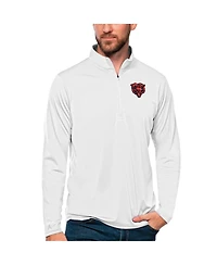 Antigua Men's White Chicago Bears Tribute Quarter-Zip Lightweight Pullover Sweatshirt