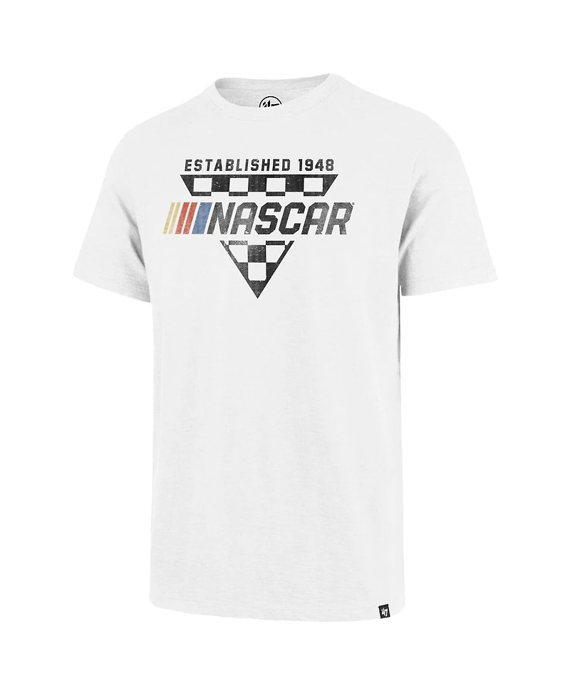 '47 Brand Men's White Nascar Tri-Check Scrum T-Shirt