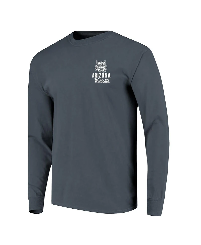 Image One Men's Navy Arizona Wildcats Comfort Colors Mascot Overlay Long Sleeve T-Shirt