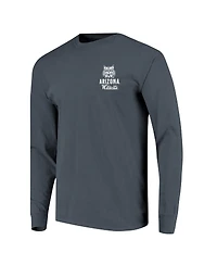 Image One Men's Navy Arizona Wildcats Comfort Colors Mascot Overlay Long Sleeve T-Shirt