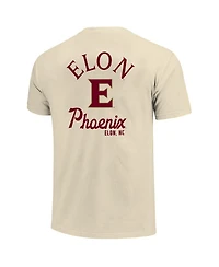 Image One Men's Cream Elon Phoenix Comfort Colors Mascot Overlay T-Shirt