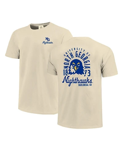 Image One Men's Cream North Georgia Nighthawks Comfort Colors Mascot Overlay T-Shirt