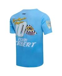 Pro Standard Men's Justin Herbert Powder Blue Los Angeles Chargers Fast Lane Name and Number Player T-Shirt