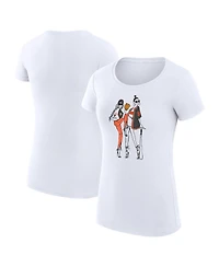 G-iii 4Her by Carl Banks Women's White San Francisco Giants Super-Slim Fit Lightweight Baseball Girls T-Shirt