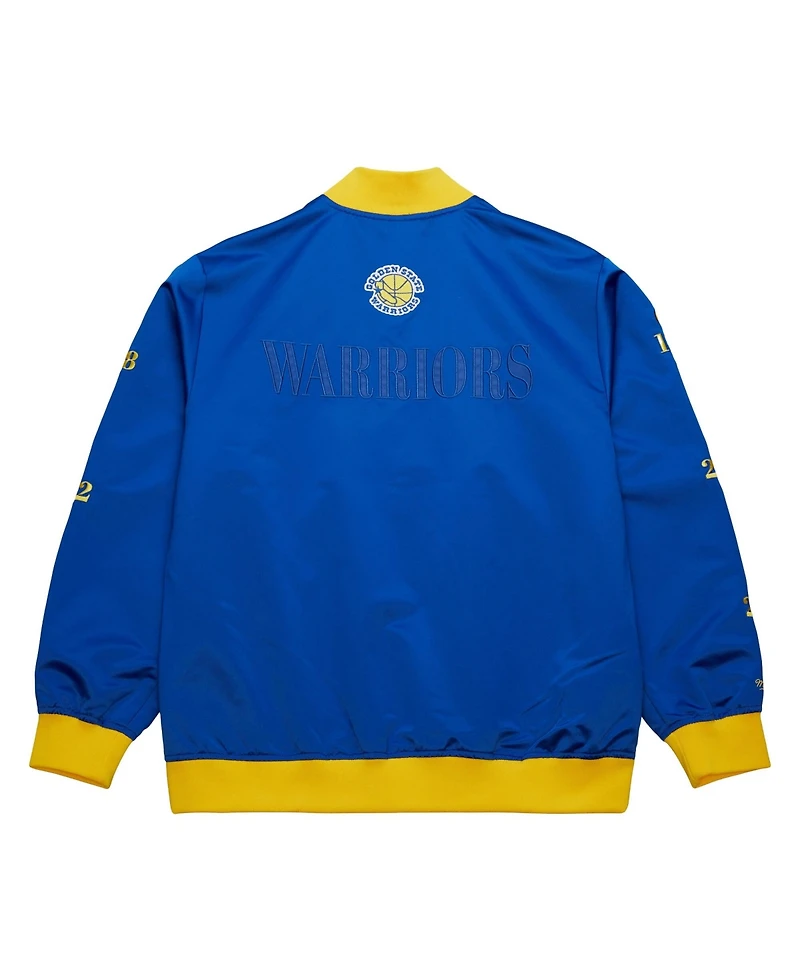 Mitchell & Ness Men's Royal Golden State Warriors Hardwood Classics Team Og 3.0 Lightweight Satin Full-Snap Jacket