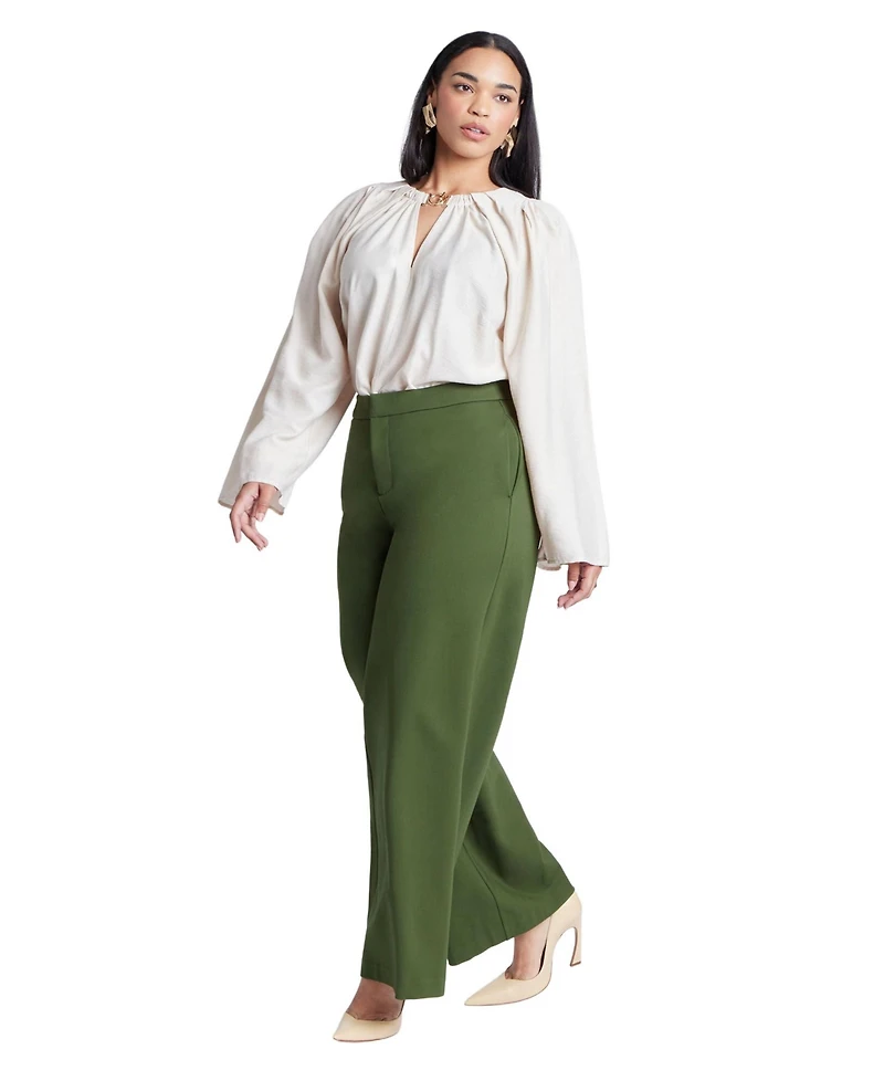 Eloquii Women's The Ultimate Stretch Wide Leg Pant