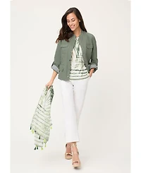 Olsen Women's Collarless Safari Jacket