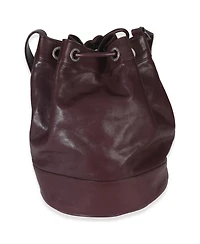 Pre-Owned Saint Laurent Bordeaux Smooth Calfskin Medium Rider Bucket Bag