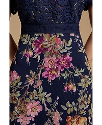 Oasis Women's Lace Bodice Midi Dress