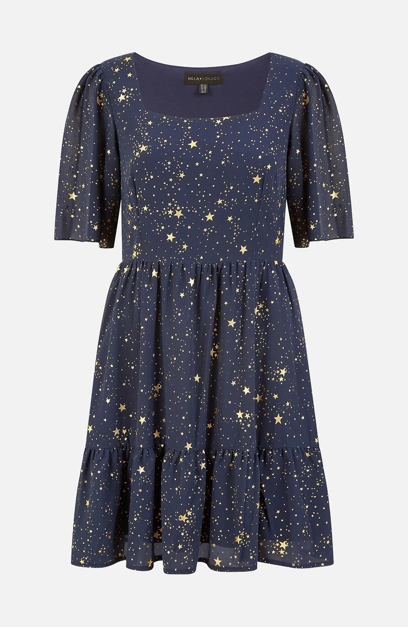 Yumi Women's Star Print Skater Dress