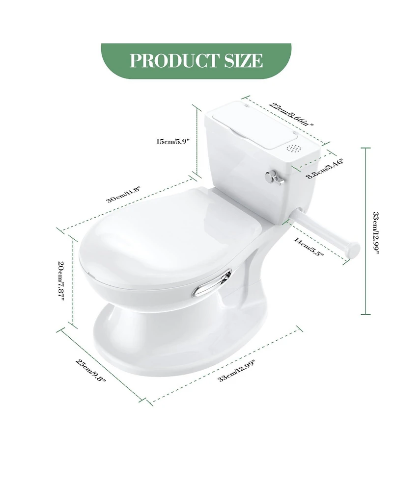 gaomon Baby Potty Training Toilet, Realistic Potty-Training Toilet, Toddler Potty with Soft Seat, Removable Pot