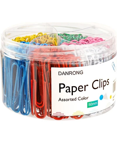 Danrong Jumbo Paper Clips Large Colorful Paperclips for Home School Office Supplies