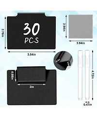 Danrong Basket Labels Clip On, Removable Storage Bin Labels with Markers and Wipe, Kitchen Pantry