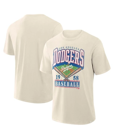 Fanatics Men's Profile Cream Los Angeles Dodgers Big & Tall Screen Print T-Shirt