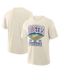 Fanatics Men's Profile Cream Los Angeles Dodgers Big & Tall Screen Print T-Shirt