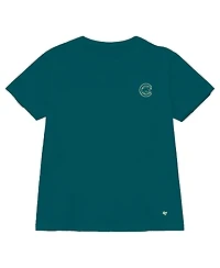'47 Brand Women's Teal Chicago Cubs Plus Leon City Cropped T-Shirt