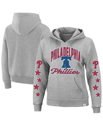'47 Brand Women's Heather Gray Philadelphia Phillies Plus Starry Eye Hoodie
