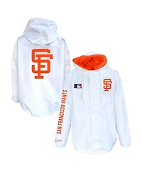 Mitchell & Ness Men's White San Francisco Giants Big Tall Full-Snap Hooded Jacket