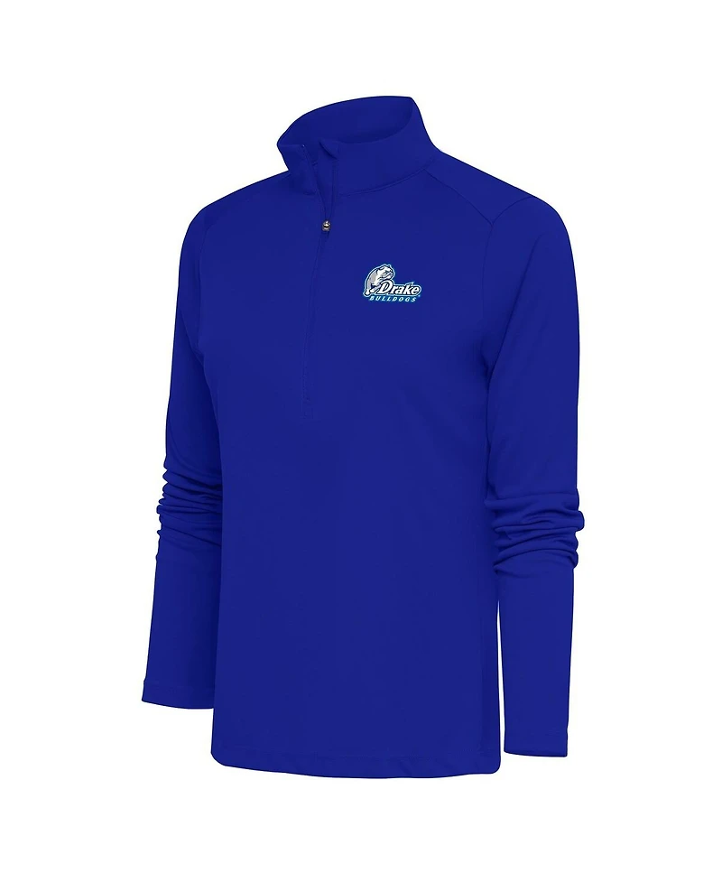 Antigua Women's Drake Bulldogs Blue Tribute Half-Zip Sweatshirt