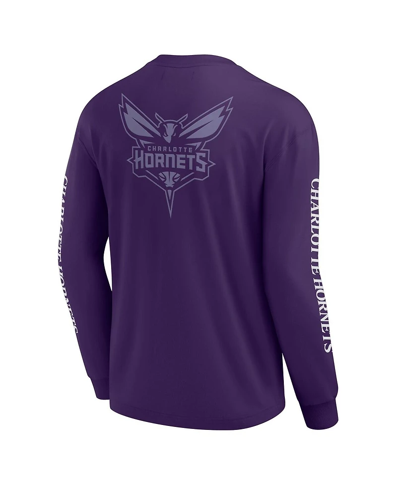 Fanatics Men's Purple Charlotte Hornets Elements Strive Long Sleeve T-Shirt