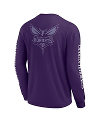 Fanatics Men's Purple Charlotte Hornets Elements Strive Long Sleeve T-Shirt