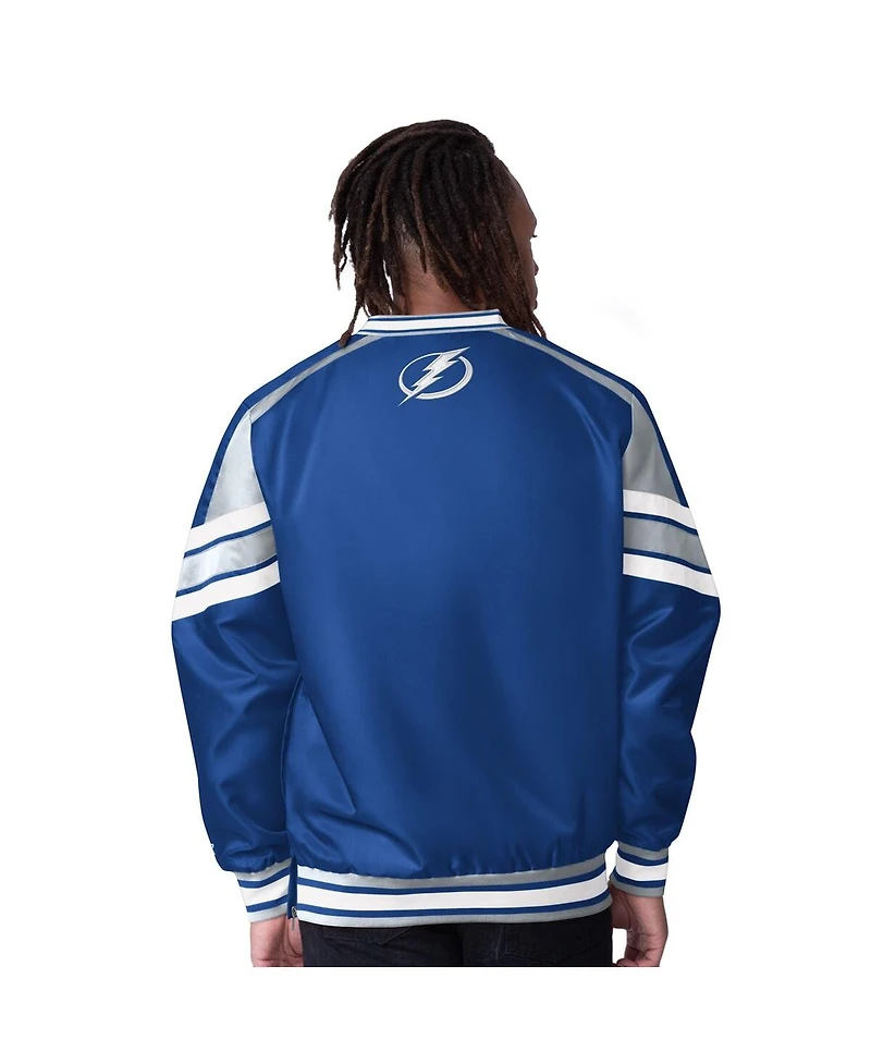 Starter Men's Blue Tampa Bay Lightning Reliever V-Neck Pullover Jacket