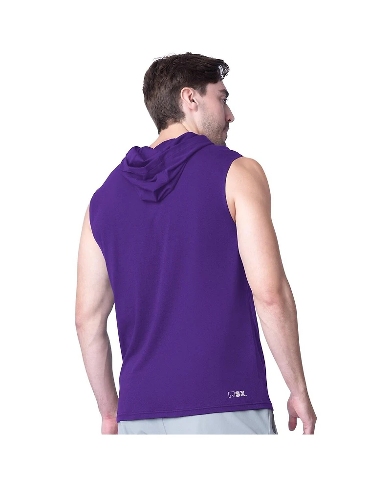 Msx by Michael Strahan Men's Purple Minnesota Vikings Action Sleeveless Pullover Hoodie