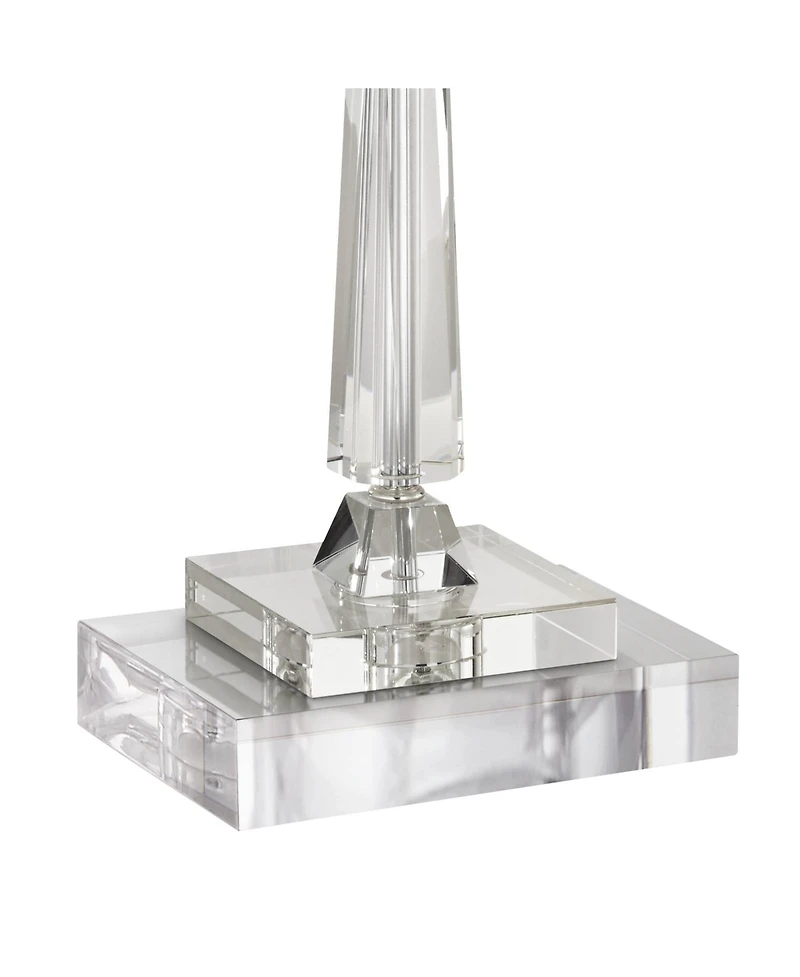 Vienna Full Spectrum Aline Traditional Table Lamp with Square Riser 28 Inches High Shade for Bedroom Living Room Bedside Nightstand Office Kids